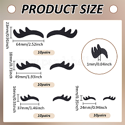2 Bags Felt Craft Doll Eyelash&nbsp;AJEW-FG0004-93B