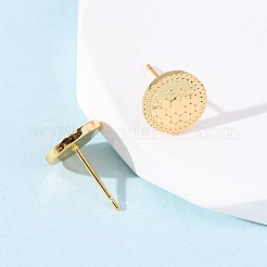 Brass Stud Earrings&nbsp;EJEW-F384-17G-01
