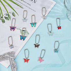24Pcs 12 Styles Butterfly Alloy Enamel & Crystal Rhinestone & Glass Shoes Charms&nbsp;HJEW-DR00092