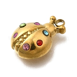 Ladybug 304 Stainless Steel Charms&nbsp;STAS-H201-09G