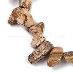 Natural Picture Jasper Nuggets Beads Strands&nbsp;G-B125-A10-01