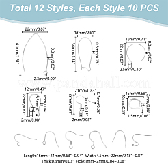 304 Stainless Steel Earring Hooks&nbsp;STAS-UN0001-33P