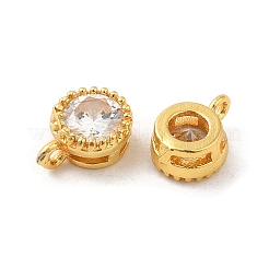 Brass with Clear Cubic Zirconia Charms&nbsp;KK-G477-01G