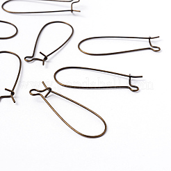Brass Hoop Earrings Findings Kidney Ear Wires&nbsp;EC221-NFAB