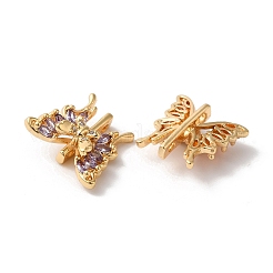Brass Pave Glass Butterfly Spacer Bars&nbsp;KK-C062-024G
