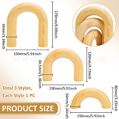 3Pcs Wooden Display Decorations&nbsp;DJEW-WH0043-95