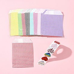 45Pcs 9 Colors White Kraft Paper Bags&nbsp;CARB-FS0001-02