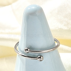 304 Stainless Steel Open Cuff Rings for Women&nbsp;RJEW-F170-03P-03