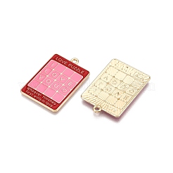 Rack Plating Alloy Enamel Pendants&nbsp;ENAM-N056-430B
