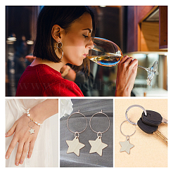 DIY Star Wine Glass Charm Tags Making Kit&nbsp;DIY-SC0018-62