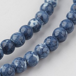 Natural Ocean White Jade Bead Strands&nbsp;G-G916-6mm-05
