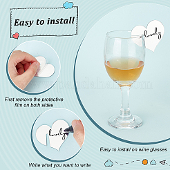 40Pcs Mirror Acrylic Wine Glass Charms&nbsp;AJEW-FG0002-99