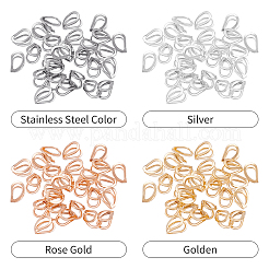 120Pcs 4 Color 304 Stainless Steel Pendant Bails&nbsp;STAS-UN0023-98