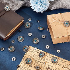 20 Sets 2 Colors Brass Snap Button&nbsp;FIND-GA0003-65