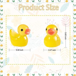 100Pcs Luminous Tiny Ducks Mini Resin Duck Colorful Miniature Fairy Garden Mini Duck  for Miniature Landscape&nbsp;JX530A