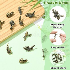 12Pcs 6 Styles Zinc Alloy Lapel Pin Backs for Clothes&nbsp;JEWB-CJ0003-25