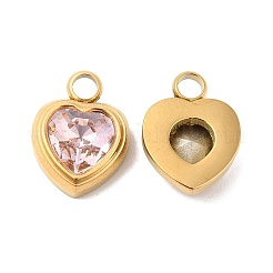 Ion Plating(IP) 304 Glass Charms&nbsp;STAS-Q215-41G