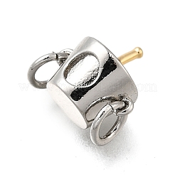 Brass Champagne Wine Bucket Charms&nbsp;KK-V002-21GP