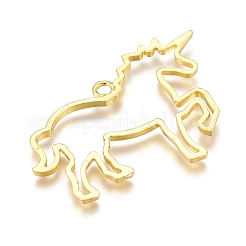 Alloy Open Back Bezel Pendants&nbsp;PALLOY-P182-22G