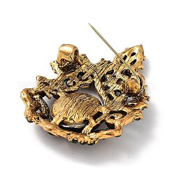 Alloy Pave Rhinestone Brooch&nbsp;JEWB-M035-02AG
