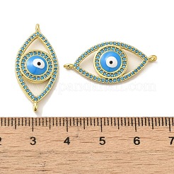 Rack Plating Brass Micro Pave Cubic Zirconia Connector Charms&nbsp;KK-O017-08A-G