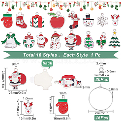 DIY Christmas Wine Glass Charm Making Kits&nbsp;DIY-SC0018-89