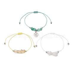 3Pcs Constellations Adjustable Nylon Cord Braided Bead Bracelets for Women Men&nbsp;BJEW-JB11325-02