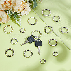 24Pcs 6 Styles Zinc Alloy Spring Gate Rings&nbsp;FIND-ME0002-10