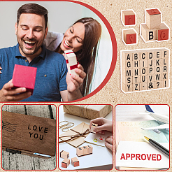 30Pcs Alphabet Wooden Stamps Sets&nbsp;DIY-PH0025-60