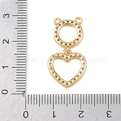 Brass Micro Pave Clear Cubic Zirconia Pendants&nbsp;KK-F919-41A-G