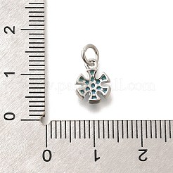 Brass Micro Pave Cubic Zirconia Pendants&nbsp;KK-L225-049P