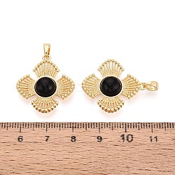 Natural Black Onyx(Dyed & Heated) Pendants&nbsp;KK-N287-07G-04