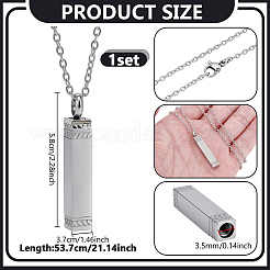 1Pc Stainless Steel Perfume Bottle Necklaces&nbsp;NJEW-UN0001-92P