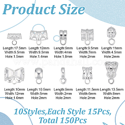 150Pcs 10 Styles Alloy Hangers Links&nbsp;FIND-GO0003-89