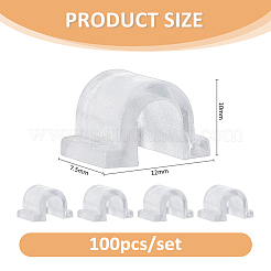 1000Pcs AS Plastic Base Buckle Hair Findings&nbsp;FIND-FH0011-19A