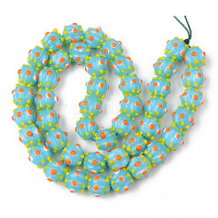 Handmade Lampwork Beads Strands&nbsp;LAMP-N021-007D