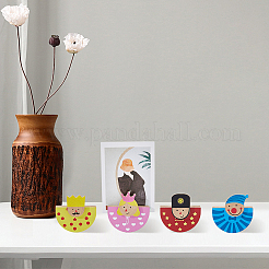 4Pcs 4 Styles Wood Name Card Holder&nbsp;DIY-FH0005-45