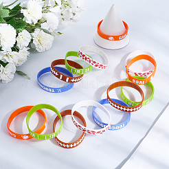 35Pcs 5 Colors Silicone Cord Bracelet Wristband&nbsp;BJEW-GF0001-31C