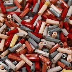 Baking Paint Glass Twist Bugle Beads&nbsp;SEED-C004-02L