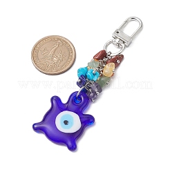 Evil Eye Blue Glass Pendant Decooration&nbsp;HJEW-JM01967-02