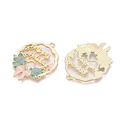 Rack Plating Alloy Enamel Pendants&nbsp;ENAM-N056-370KCG-02