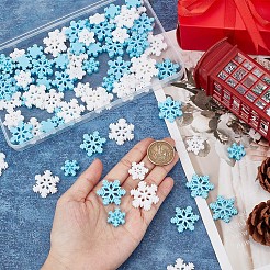 80Pcs 4 Styles Christmas Theme Opaque Resin Cabochons&nbsp;CRES-SC0002-58