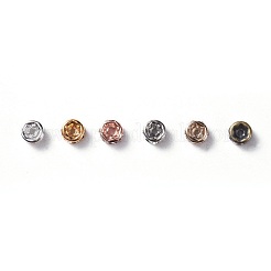 Brass Rhinestone Spacer Beads&nbsp;RB-X0013-10-NF