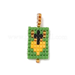 Glass Seed Beaded Pendants&nbsp;PALLOY-MZ00909-01