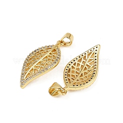 Brass Micro Pave Cubic Zirconia Pendants&nbsp;KK-S526-26G