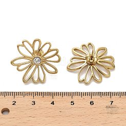 304 Stainless Steel Crystal Rhinestone Stud Earrings&nbsp;EJEW-G423-01G