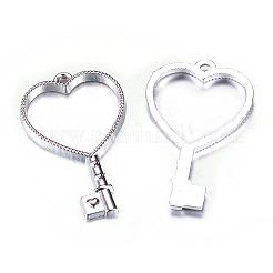 Rack Plating Alloy Open Back Bezel Pendants&nbsp;PALLOY-T005-05P-FF