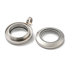 304 Stainless Steel Floating Locket Pendants&nbsp;STAS-E443-41P