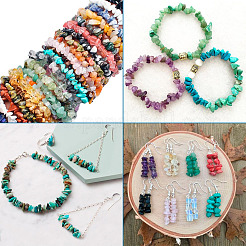 360g 18 Colors Freshwater Shell & Gemstone Chip Bead Sets&nbsp;G-CW0001-01