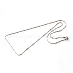 Tarnish Resistant 304 Stainless Steel Rope Chain Necklaces&nbsp;STAS-M174-008P-B